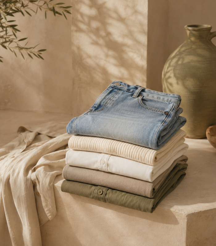 Standard denim Bermuda shorts